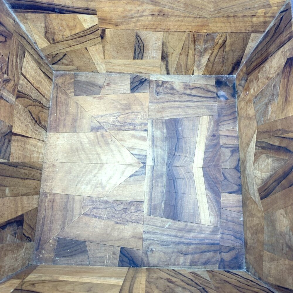 Handmade Segmented Wood Bowl Square 9" Vintage MCM - Picture 2 of 11